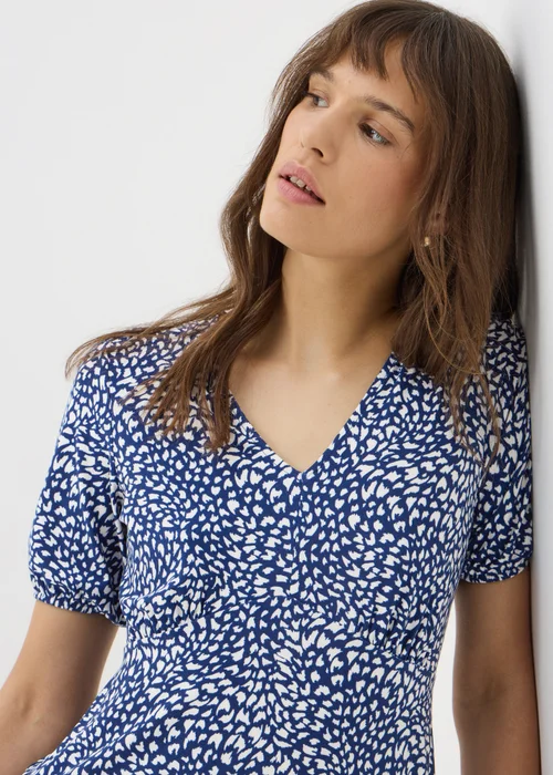 Blue Ditsy Floral Mini Dress - 8 Image 3