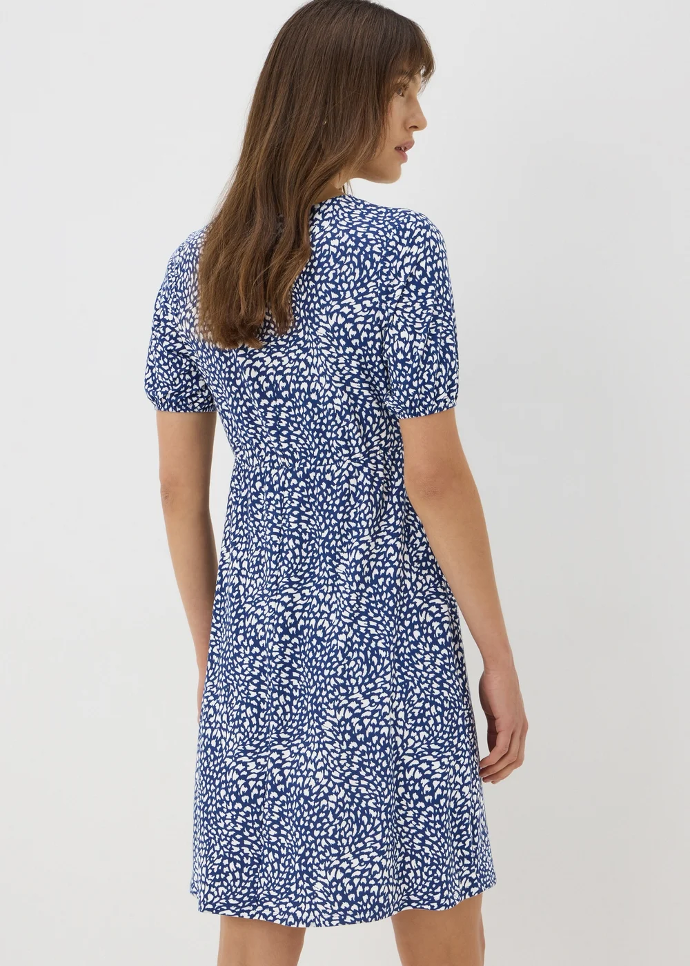 Blue Ditsy Floral Mini Dress - 8 Image 2