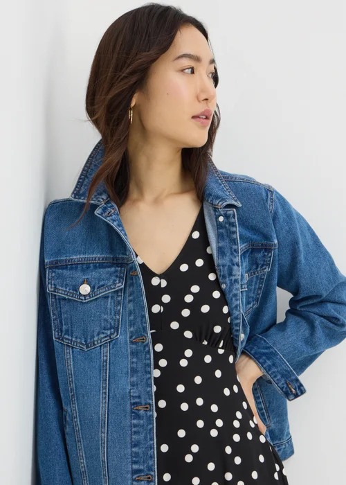 Black Spot Mini Tea Dress - 8 Image 3