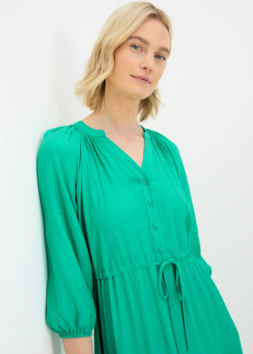 Green Raglan Midi Shirt Dress - 8 Image 3