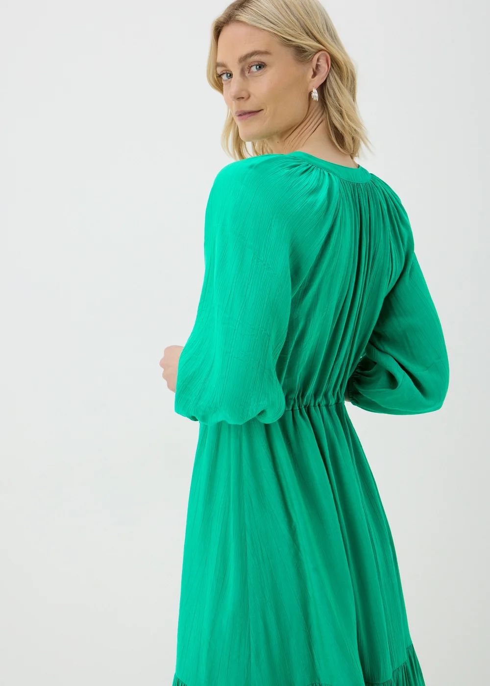 Green Raglan Midi Shirt Dress - 8 Image 2