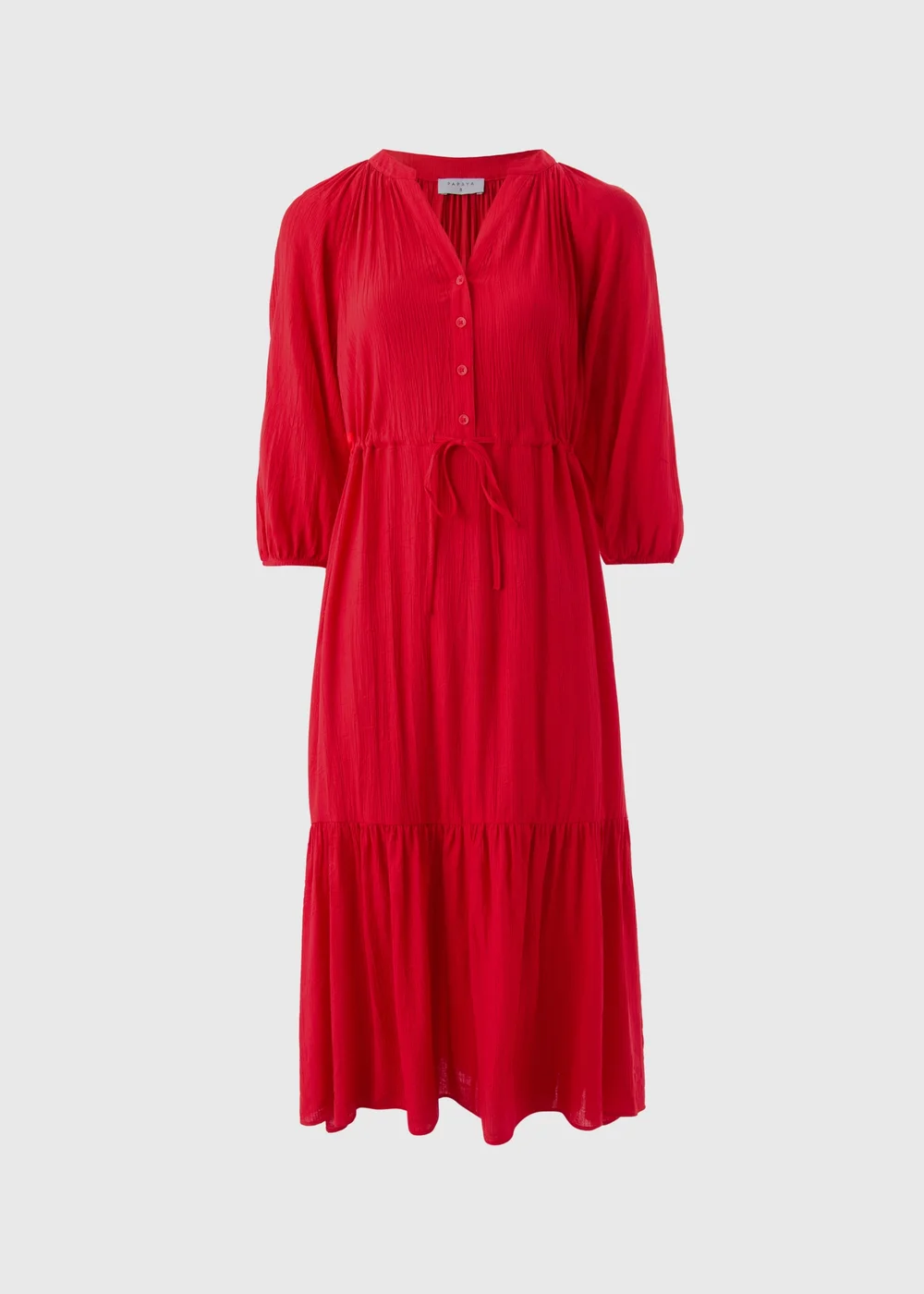 Red Raglan Midi Shirt Dress - 8 Image 4