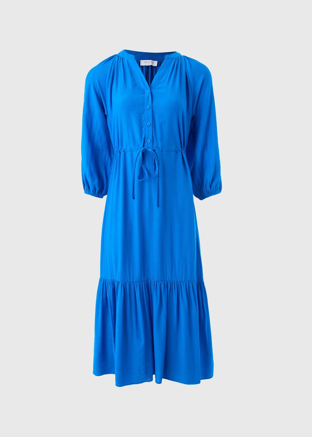 Blue Raglan Midi Shirt Dress - 8 Image 3