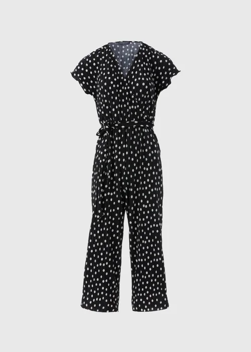 Papaya Petite Black Spot Plisse Jumpsuit - 6 Image 4