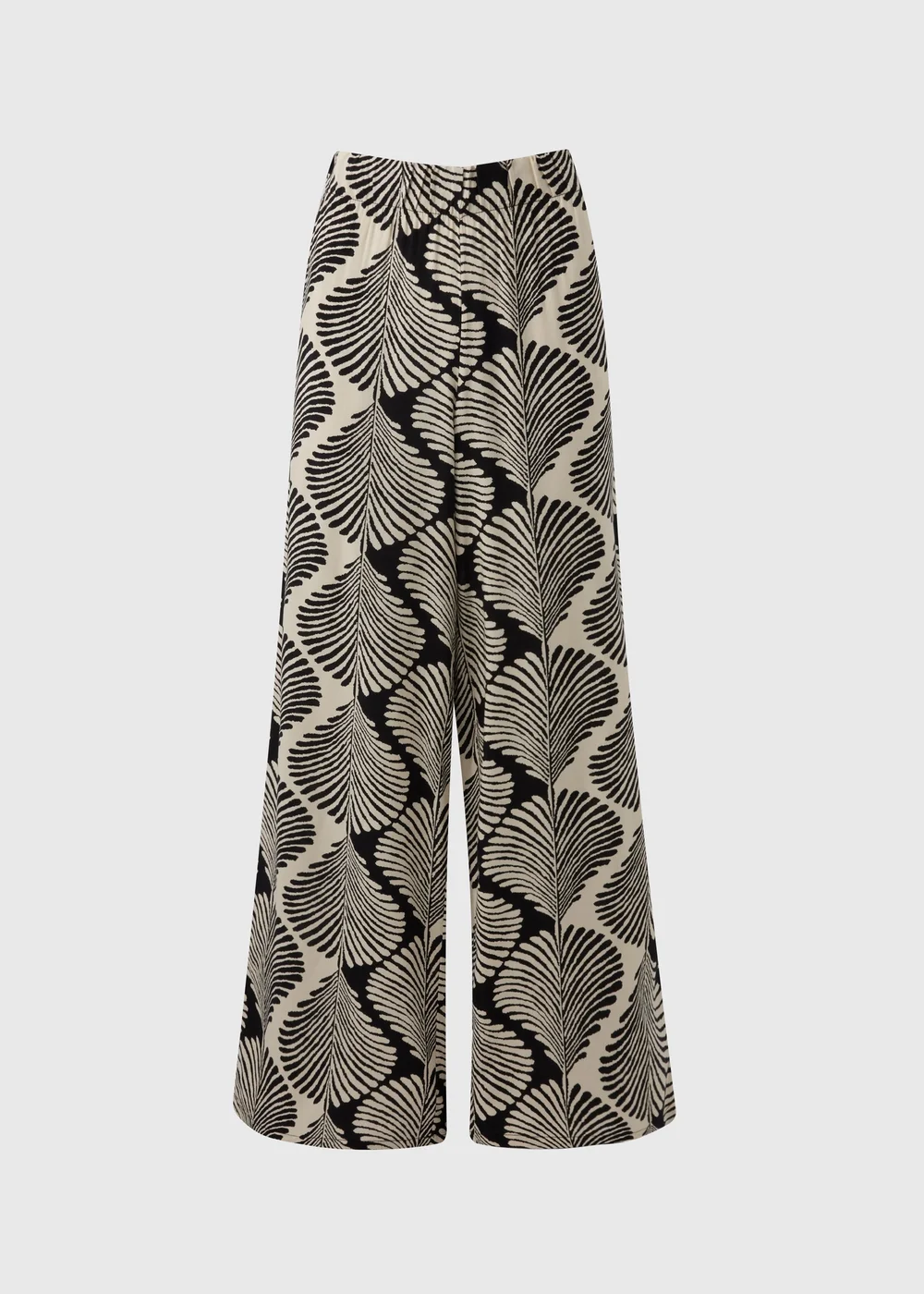 Black Monochrome Shell Wide Leg Trousers - 8/L29 Image 4