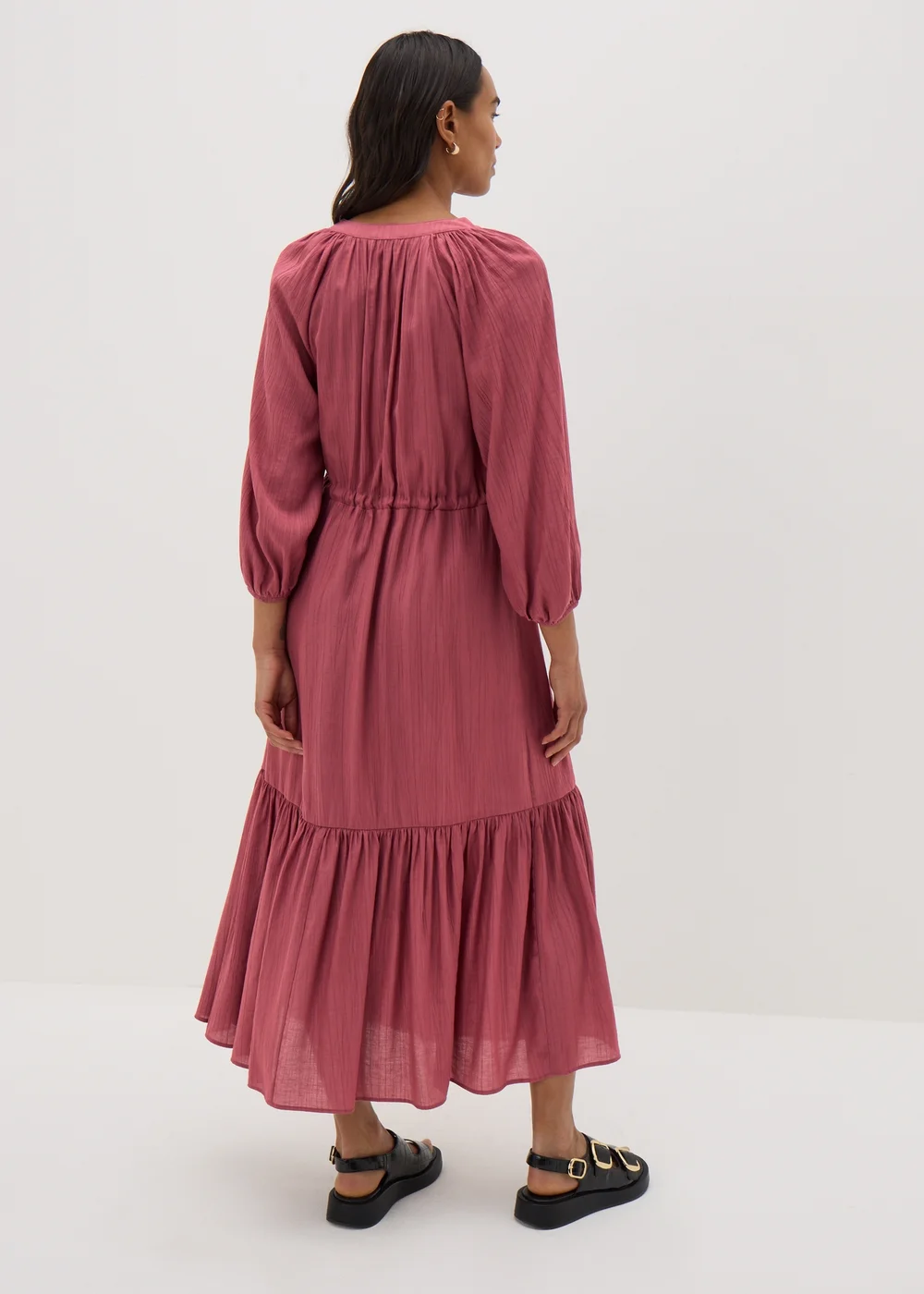 Papaya Petite Pink Raglan Shirt Midi Dress - 6 Image 2