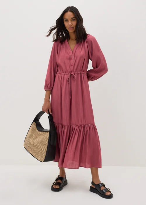 Papaya Petite Pink Raglan Shirt Midi Dress - 6 Image 1