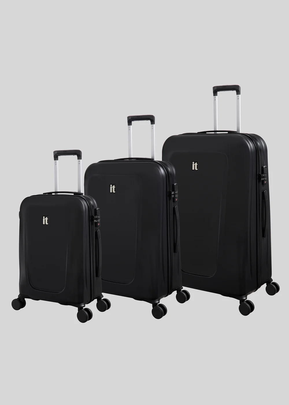 IT Luggage Black Hard Suitcase - Cabin Image 1