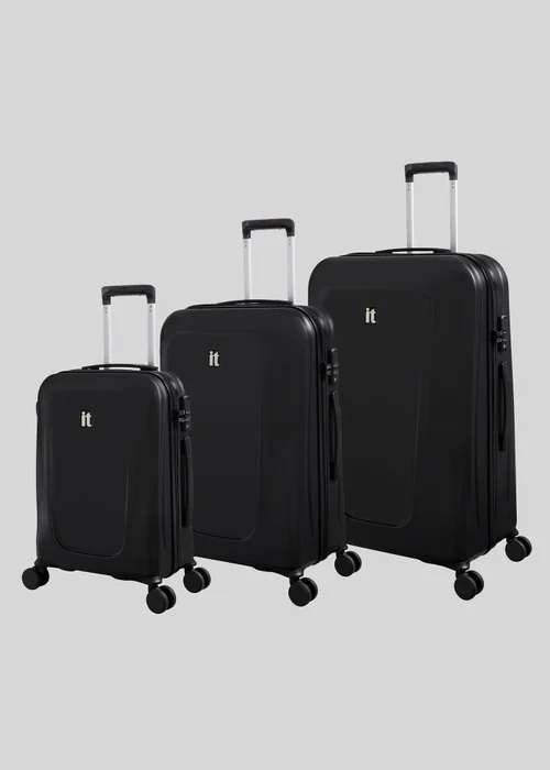 IT Luggage Black Hard Suitcase - Cabin Image 1
