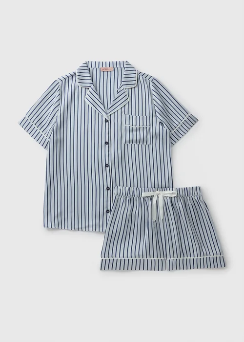 Navy Stripe Short Pyjama Set - Size 8 Image 3