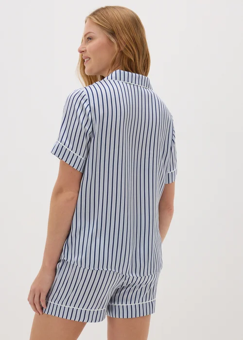 Navy Stripe Short Pyjama Set - Size 8 Image 2