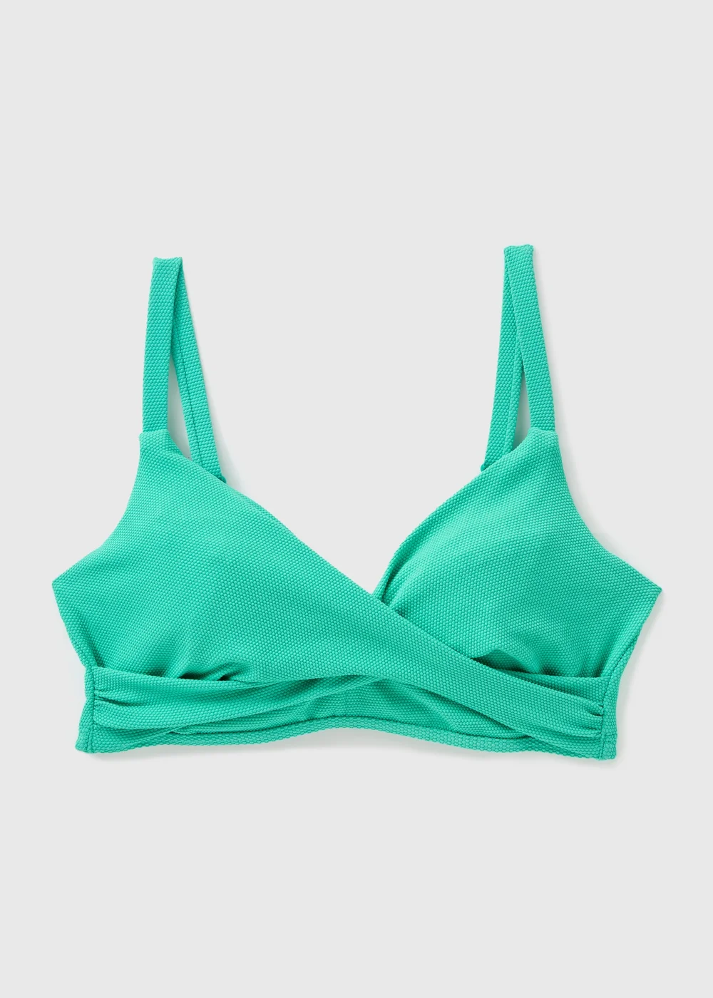 DD+ Turquoise Shapewear Crop Bikini Top - 32DD Image 3