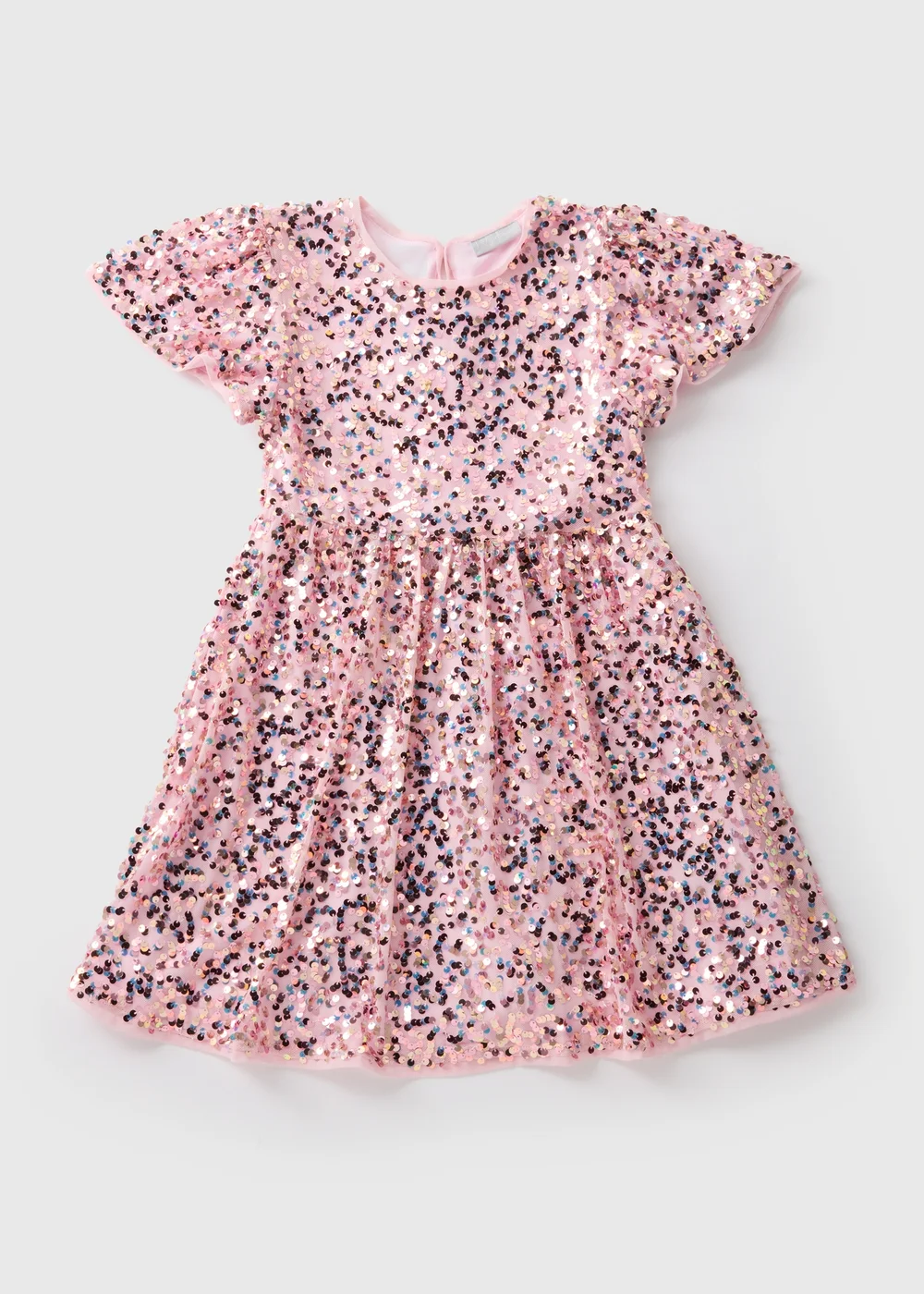 Girls Pink Sequin Dress (7-15yrs) - 10 Yrs Image 1