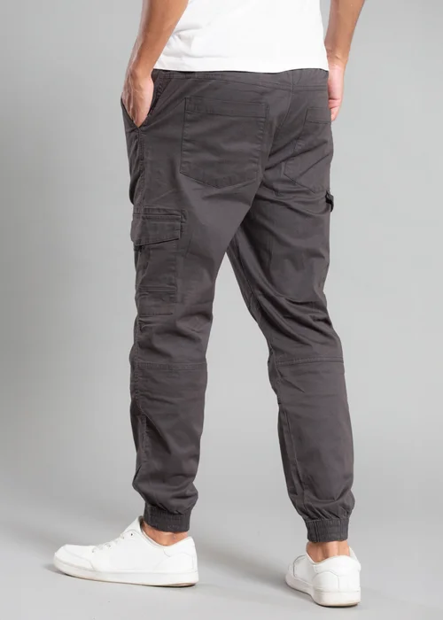 Tokyo Laundry Grey Cotton Drawstring Cargo Trousers - XL Image 2