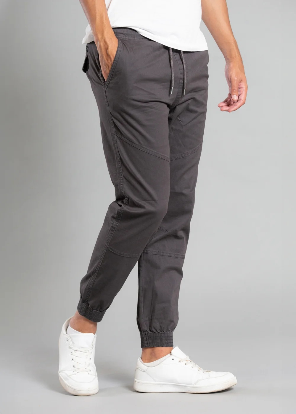 Tokyo Laundry Grey Cotton Cuffed Trouser - L Image 1