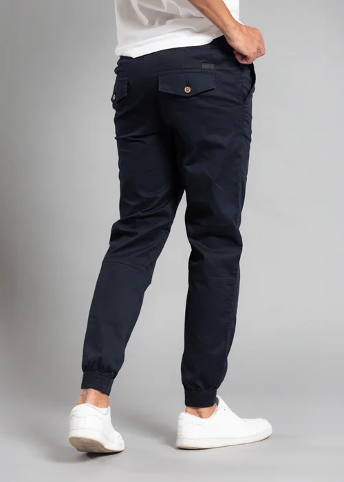 Tokyo Laundry Navy Cotton Cuffed Trouser - S Image 2