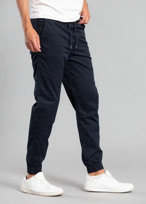 Tokyo Laundry Navy Cotton Cuffed Trouser - S Image 3