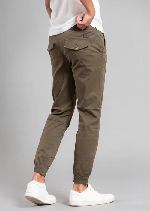 Tokyo Laundry Khaki Cotton Cuffed Trouser - XL Image 2