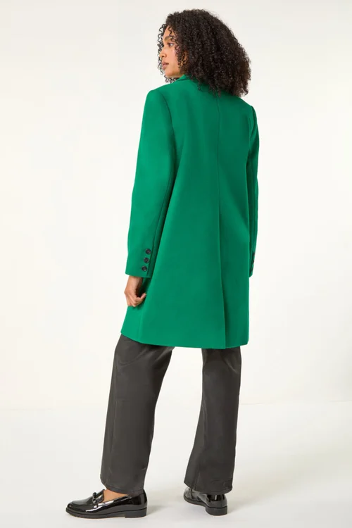 Roman Green Tailored Single Breasted Coat - 10 Image 3