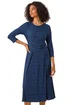 Roman Blue Abstract Stretch Ruched Dress - 22 Image 1