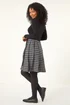 Roman Grey Petite Contrast Check Knitted Dress - Size 10 Image 4