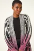 Roman Plum Metallic Zebra Print Fluffy Cardigan - Size 18 Image 3