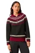 Roman Black Petite Fairisle Zip Detail Jumper - Size 16 Image 1