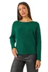 Roman Green Soft Ribbed Stretch Knit Jumper - Size 22 Image 1