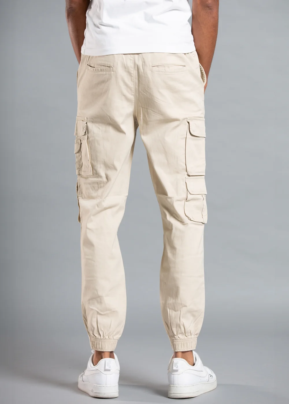 Tokyo Laundry Beige Belted Cotton Cargo Trousers - L Image 2