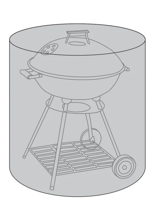 Charles Bentley Black BBQ Premium Polyester Canvas Waterproof Kettle BBQ Cover - One Size Image 1