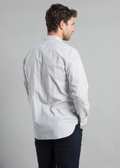 French Connection White Cotton Long Sleeve Floral Shirt - S Image 5