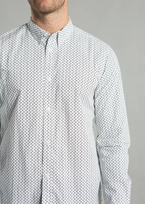 French Connection White Cotton Long Sleeve Floral Shirt - S Image 3