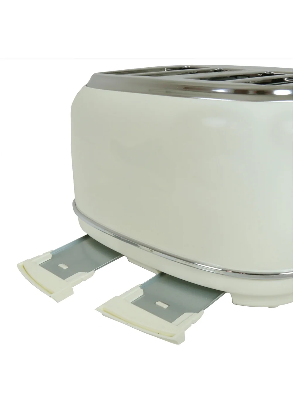 Charles Bentley Cream & Chrome Toaster (4 Slice) - One Size Image 5