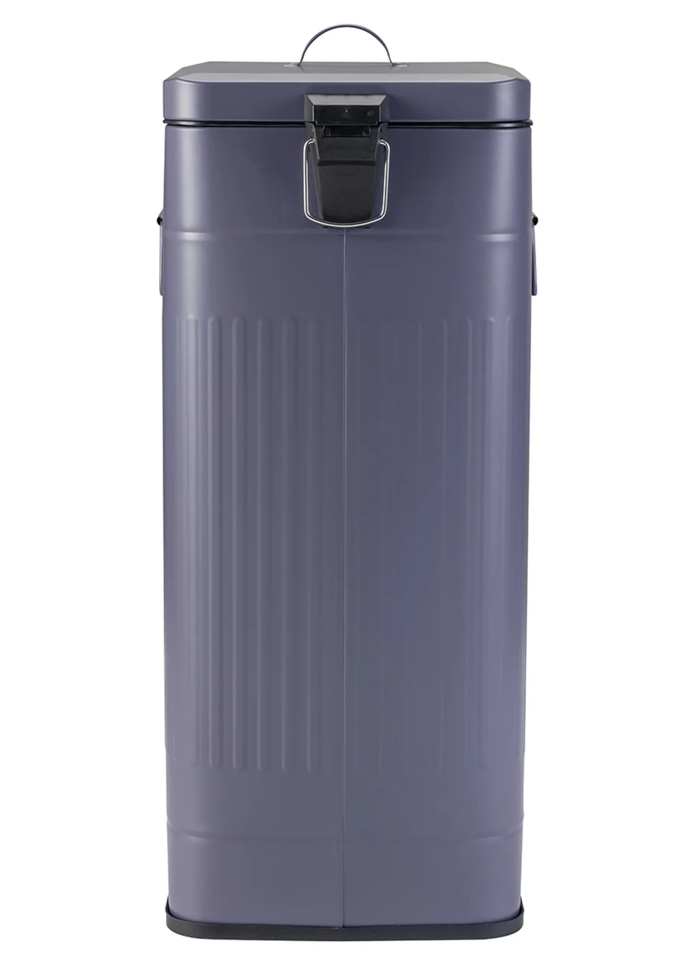 Charles Bentley Dark Blue Retro Steel Square Kitchen Bin - One Size Image 5