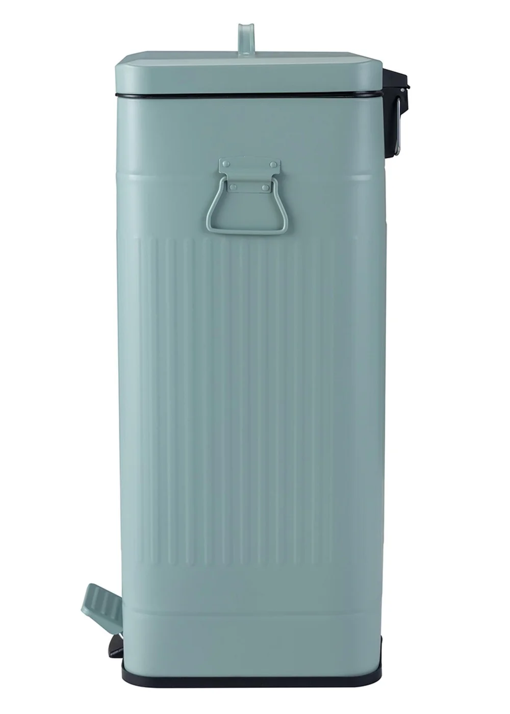 Charles Bentley Heritage Green Square Retro Kitchen Pedal Bin - One Size Image 4