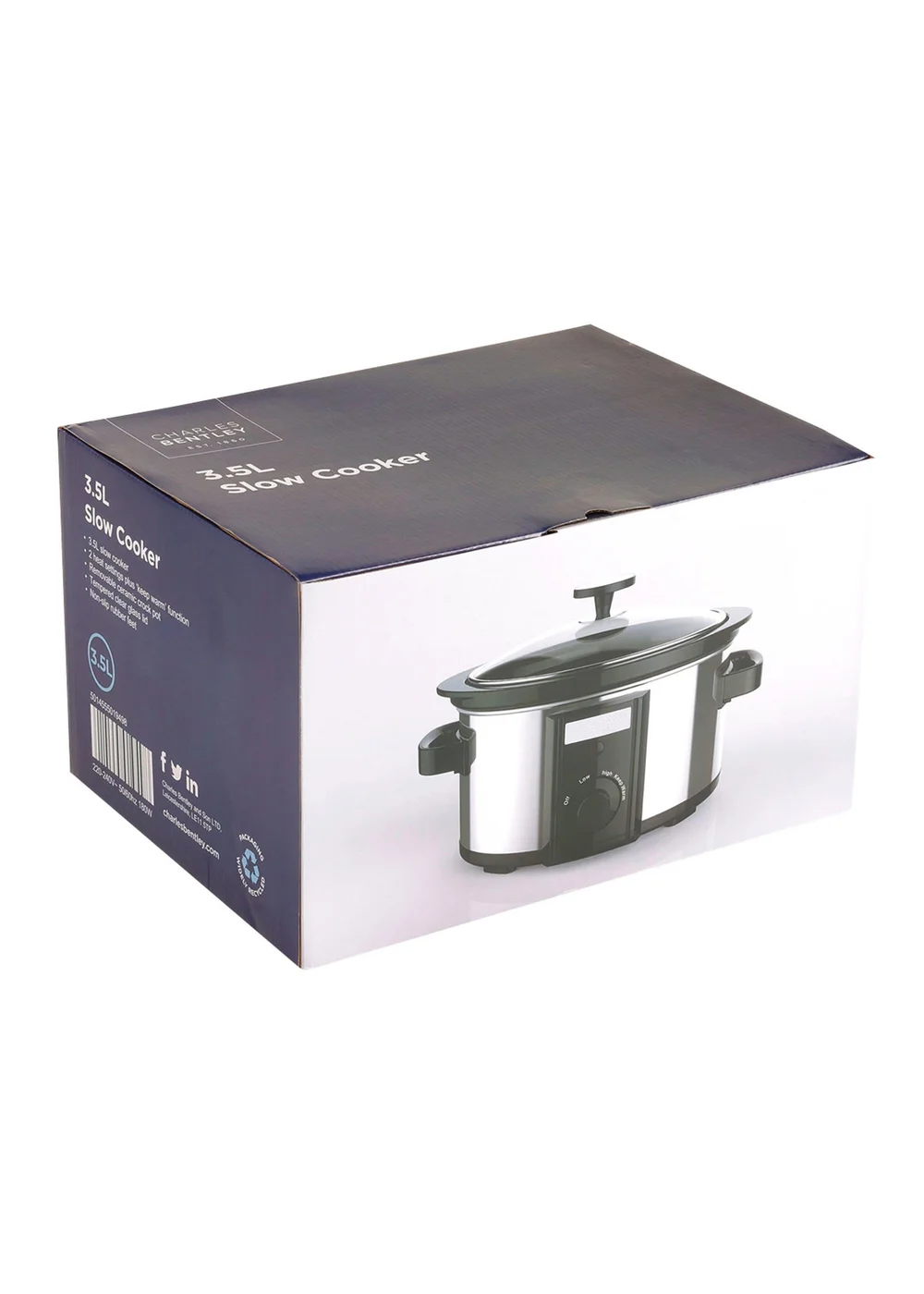 Charles Bentley Slow Cooker 180W - One Size Image 5