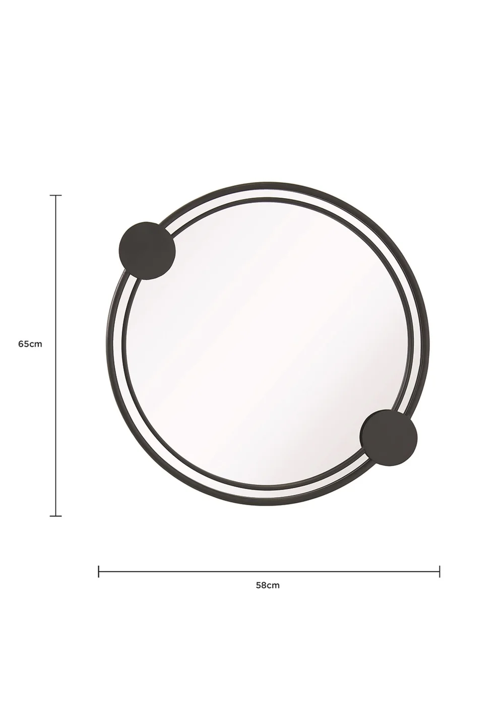Charles Bentley Warsaw Round Mirror - One Size Image 3