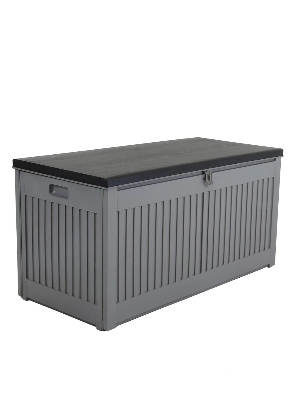 Charles Bentley 270L Grey and Black Outdoor Plastic Storage Box - One Size Image 4