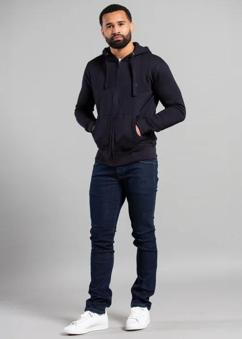 French Connection Navy Cotton Blend Zip Hoody - XS Image 4