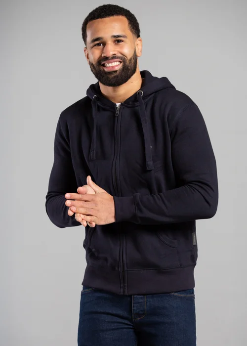 French Connection Navy Cotton Blend Zip Hoody - XS Image 3