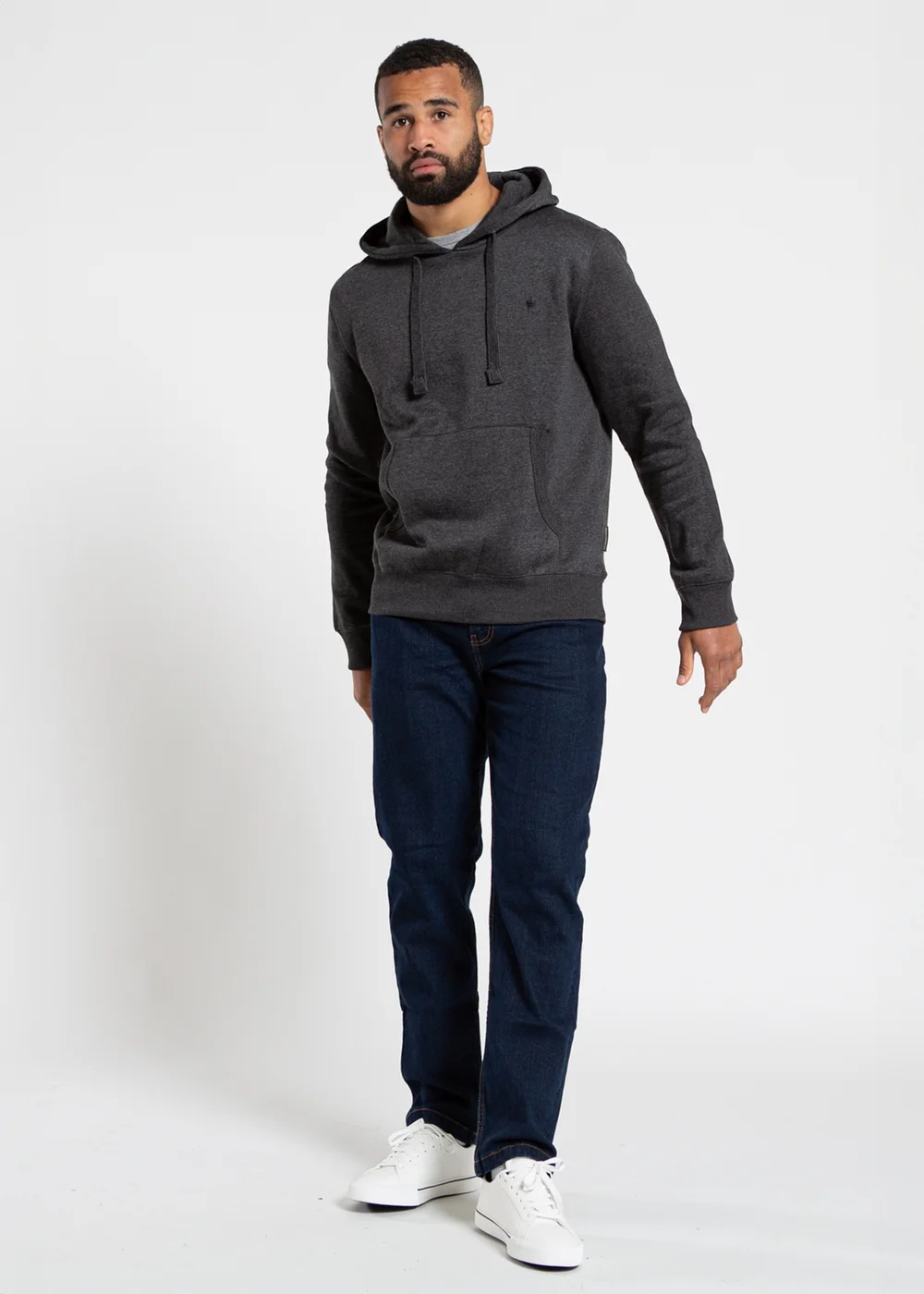 French Connection Charcoal Cotton Blend Hoody - M Image 4