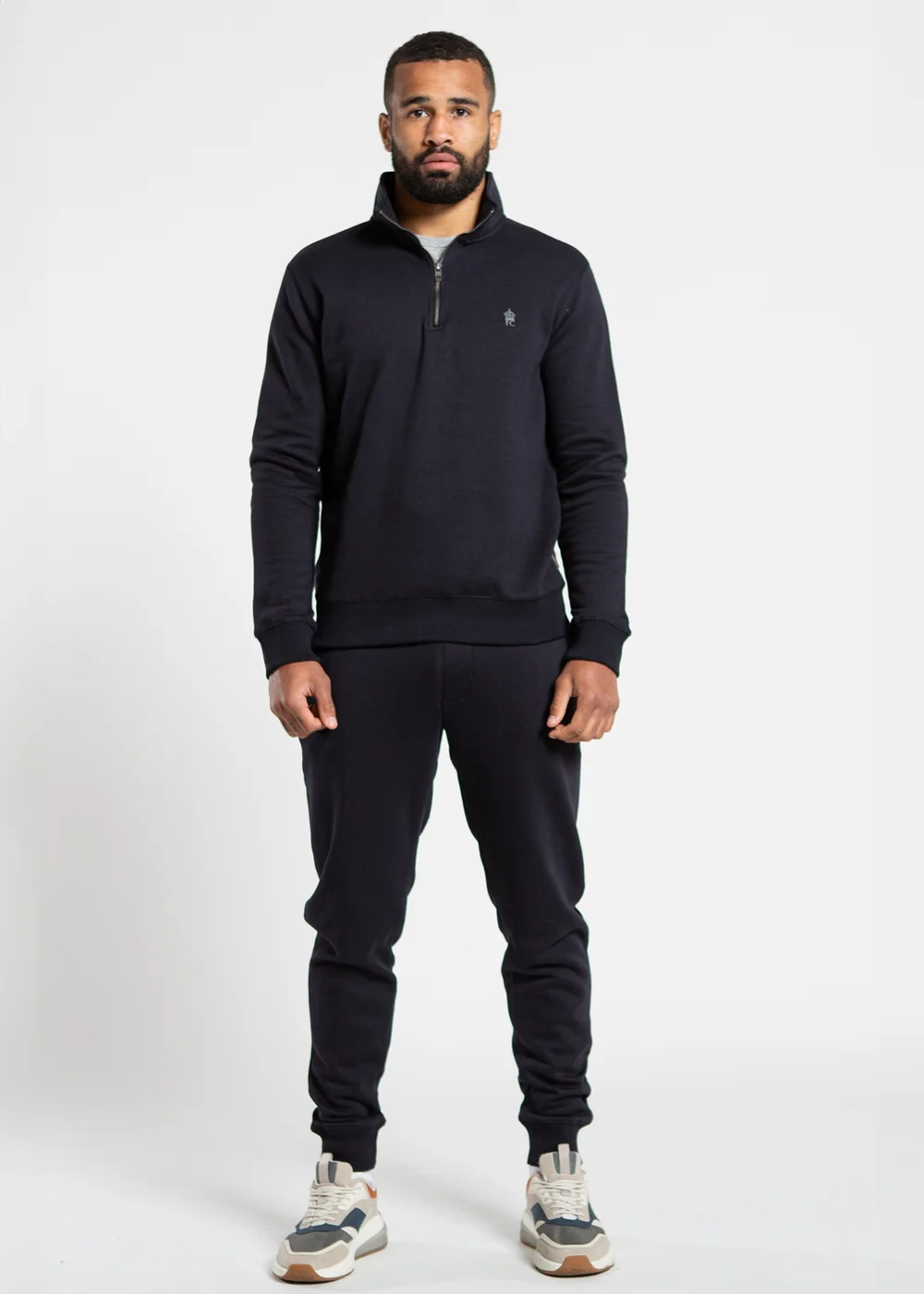 French Connection Navy Cotton Blend Joggers - XS Image 4