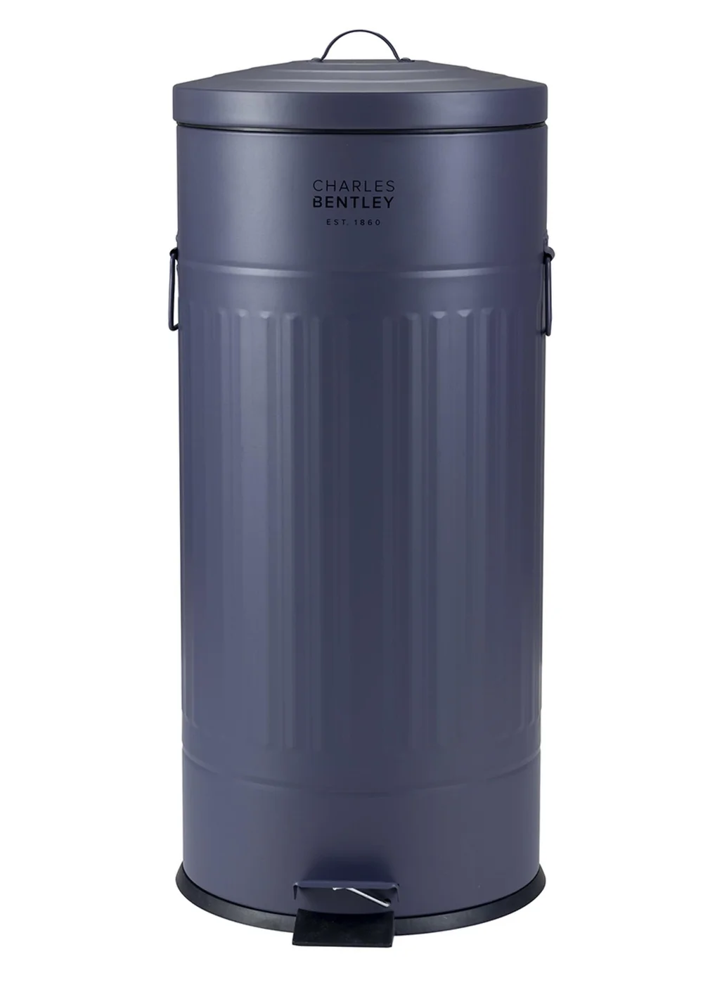 Charles Bentley Round Retro Kitchen Pedal Bin Dark Blue - One Size Image 1