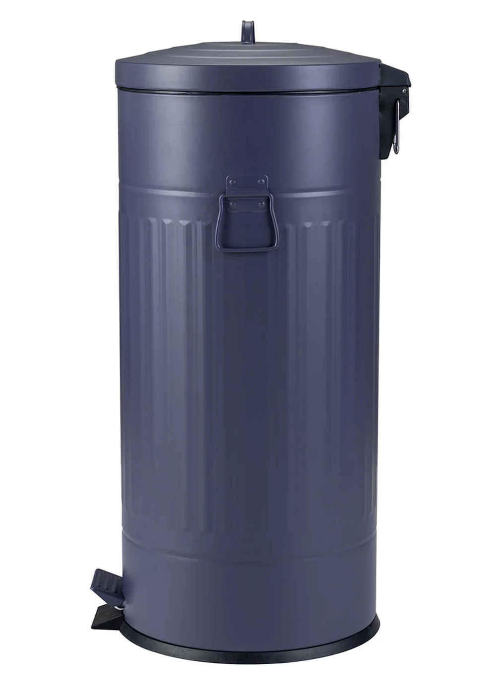 Charles Bentley Round Retro Kitchen Pedal Bin Dark Blue - One Size Image 3
