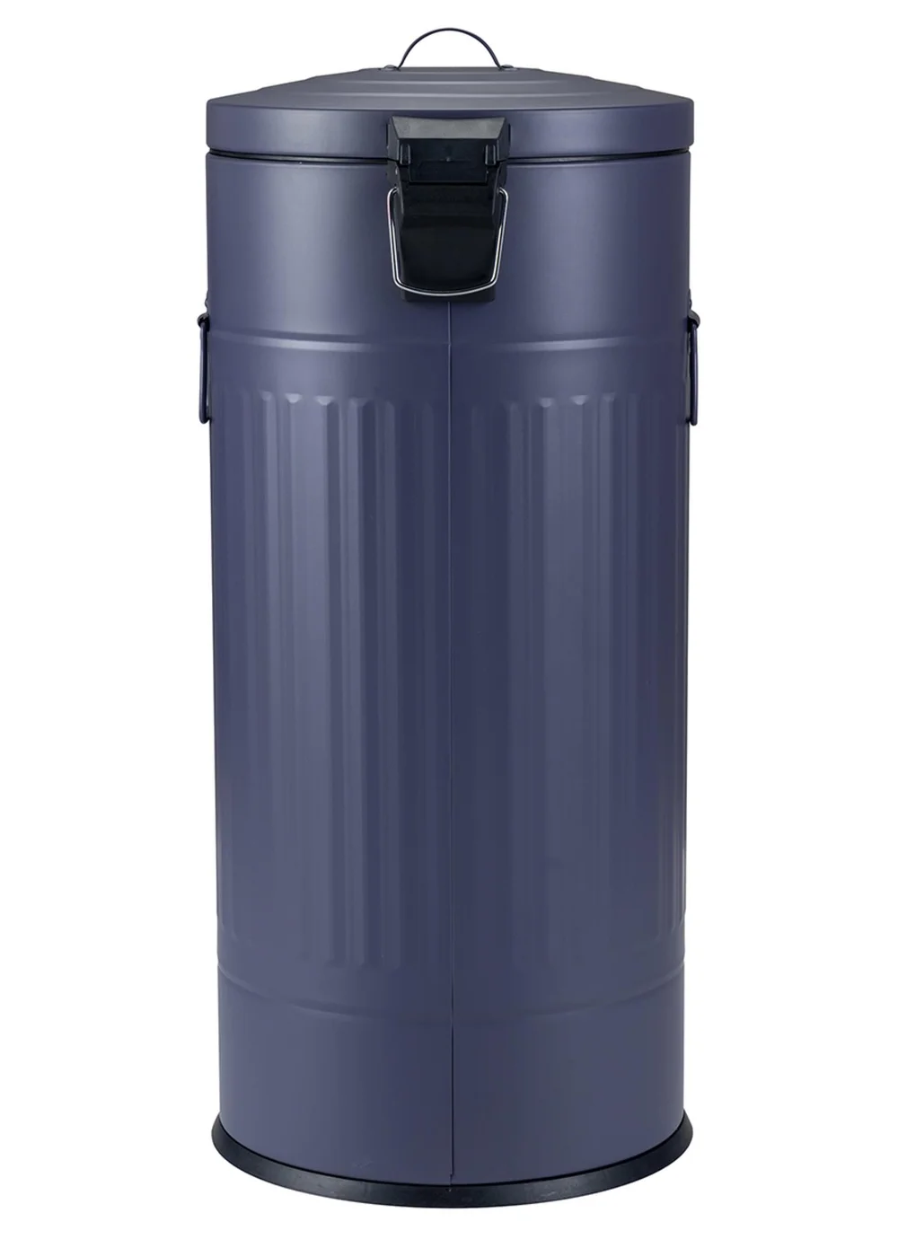Charles Bentley Round Retro Kitchen Pedal Bin Dark Blue - One Size Image 2