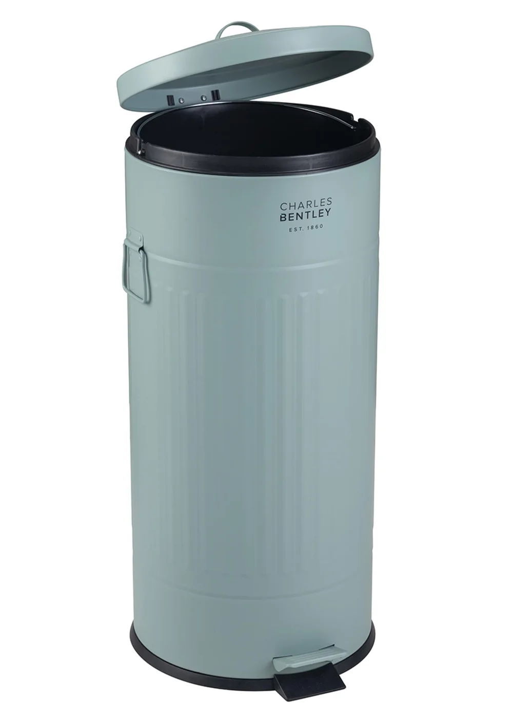 Charles Bentley Retro Kitchen Bin Heritage Green - One Size Image 3
