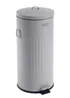 Charles Bentley Light Grey Round Retro Kitchen Pedal Bin - One Size Image 1
