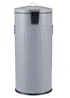 Charles Bentley Light Grey Round Retro Kitchen Pedal Bin - One Size Image 5
