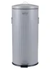 Charles Bentley Light Grey Round Retro Kitchen Pedal Bin - One Size Image 3