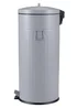 Charles Bentley Light Grey Round Retro Kitchen Pedal Bin - One Size Image 4